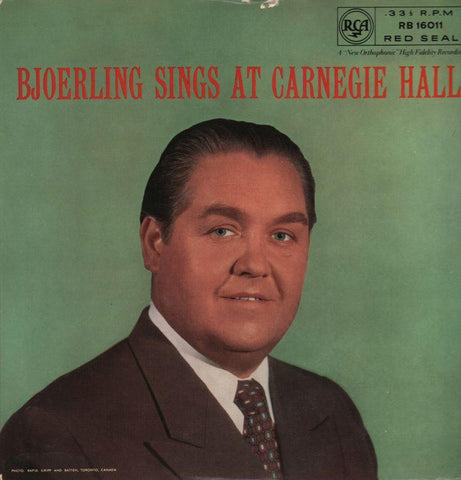 Bjoerling-Sings At Carnegie Hall-RCA-Vinyl LP