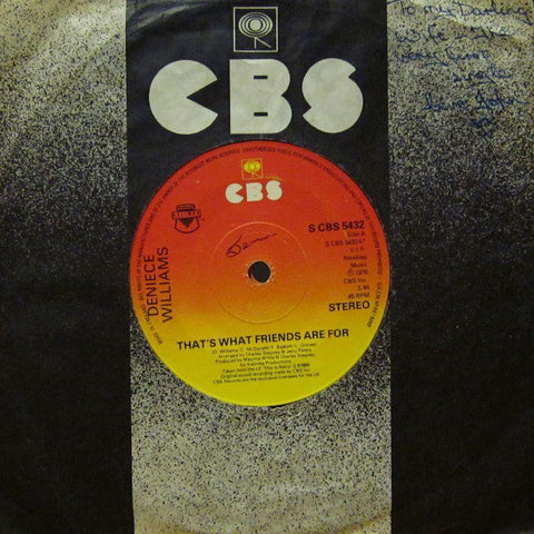 Deniece Williams-That What Friend's Are For-CBS-7" Vinyl