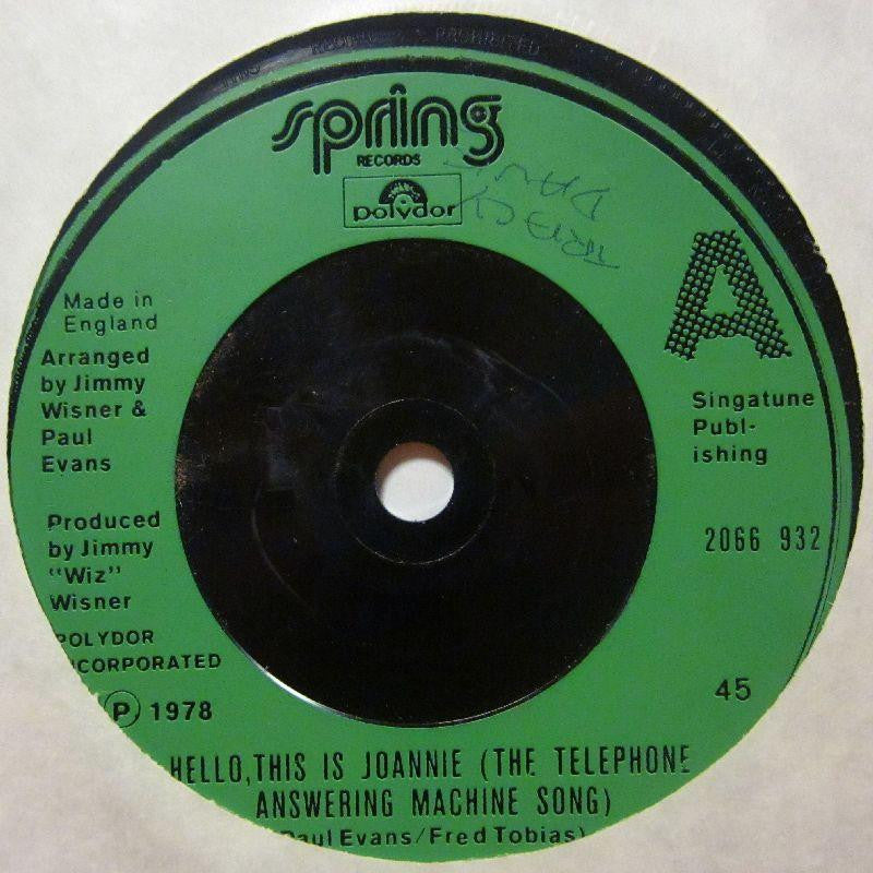 Paul Evans-Hello This Is Joanne-Spring-7" Vinyl