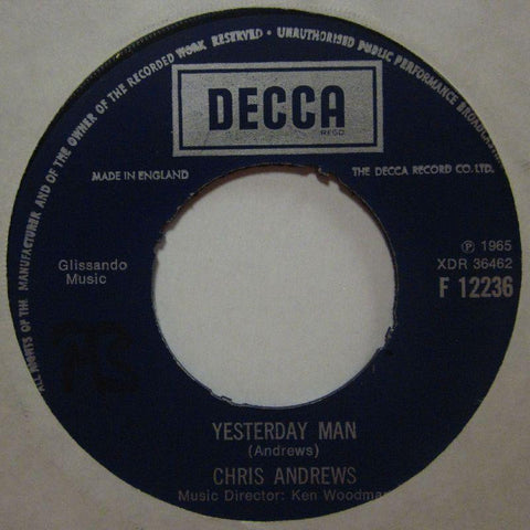 Chris Andrews-Yesterday Man-Decca-7" Vinyl