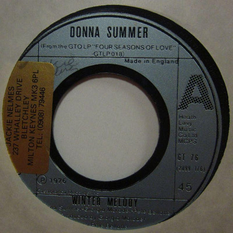 Donna Summer-Winter Melody-GTO-7" Vinyl