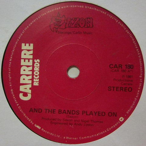 Saxon-And The Bands Played On-Carrere-7" Vinyl
