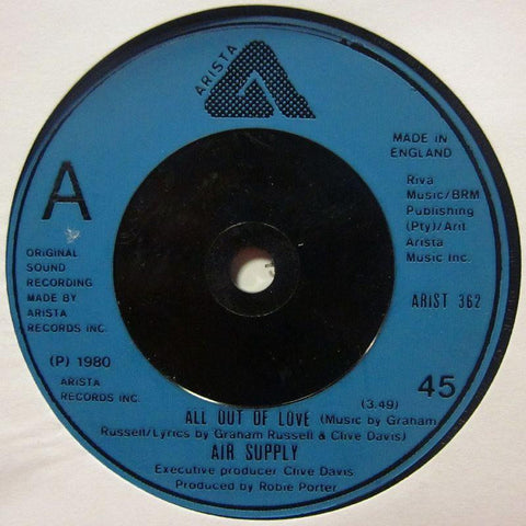 Air Supply-All Out Of Love-Arista-7" Vinyl