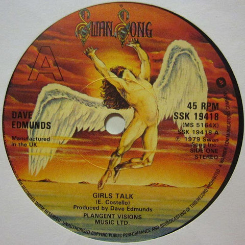 Dave Edmunds-Girls Talk-Swan Song-7" Vinyl