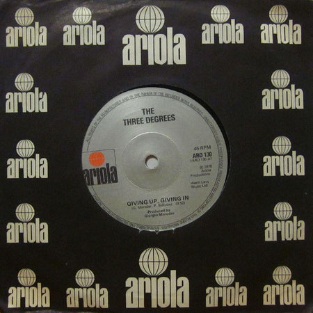 The Three Degrees-Giving Up Giving In-Ariola-7" Vinyl
