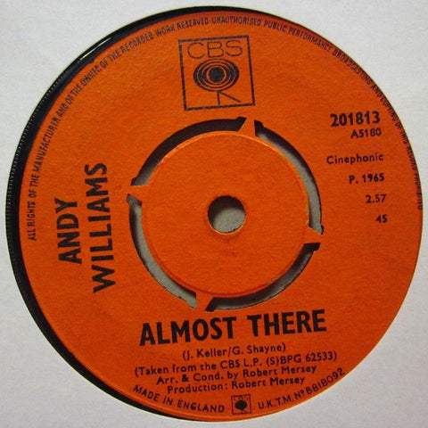 Andy Williams-Almost There-7" Vinyl