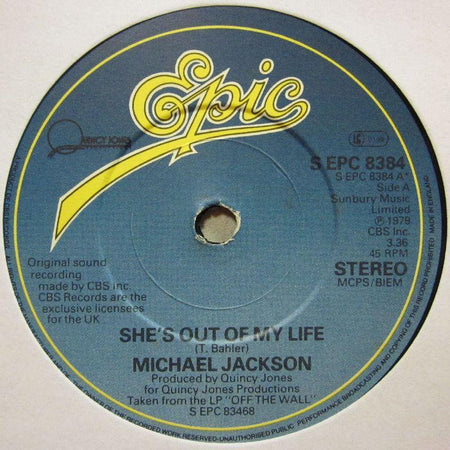 Michael Jackson-She's Out Of My Life-7" Vinyl