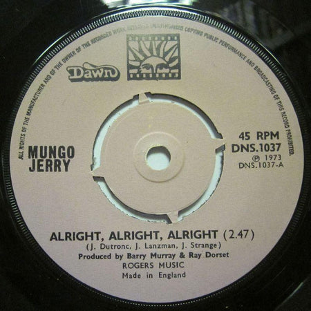 Mungo Jerry-Alright Alright-7" Vinyl