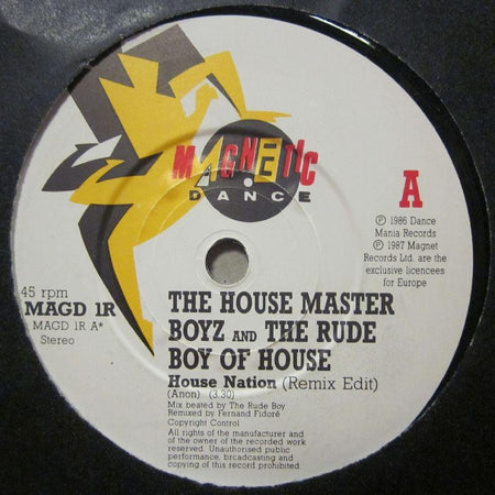The House Master Boyz & The Rude Boy of House-House Nation-7" Vinyl