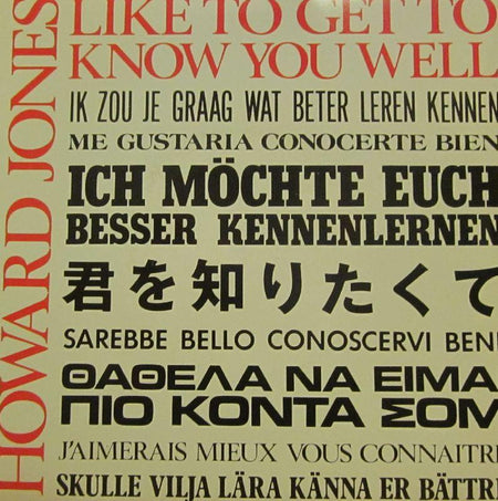 Howard Jones-Like To Get To Know You Well-7" Vinyl P/S