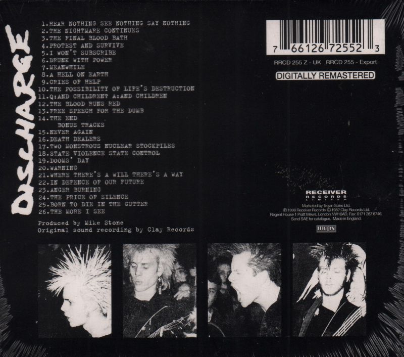 Hear Nothing See Nothing Say Nothing-Receiver-CD Album-New & Sealed