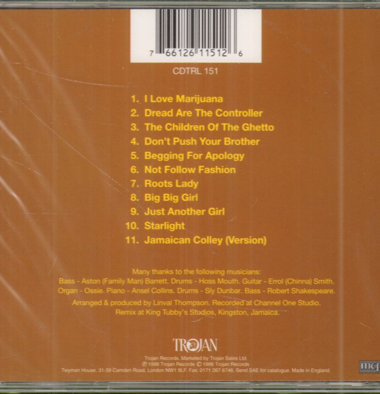 I Love Marijuana-Trojan-CD Album-New & Sealed