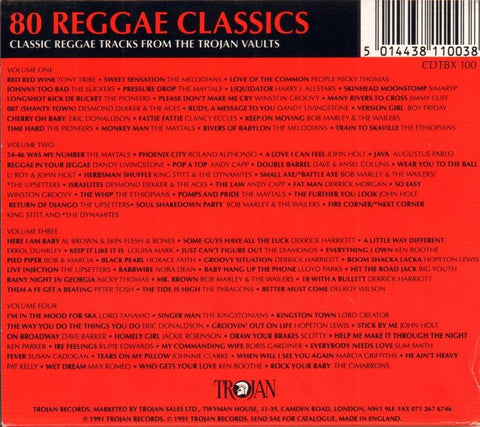 80 Reggae Classics The Music That Inspired A Generation-Trojan-4CD Album-New