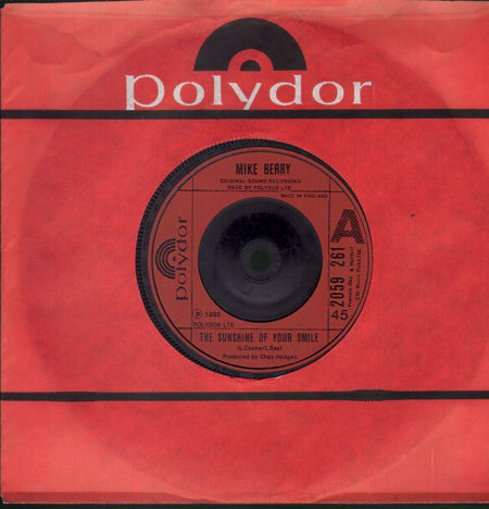 Mike Berry-The Sunshine Of Your Smile-7" Vinyl