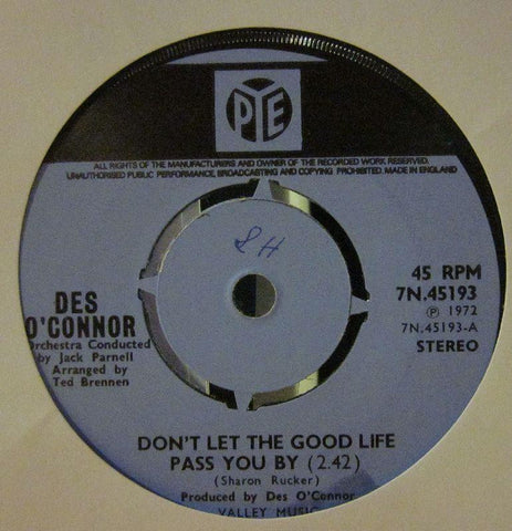 Des O'Connor-Don't Let The Good Life Pass You By-Pye-7" Vinyl